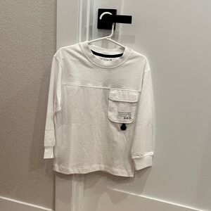 Kids White Long Sleeve Shirt